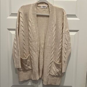 Carly Jean Cream Cable Knit Cardigan - S/M